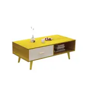 NNECN Style Wooden Coffee Table Tea Table with Drawers