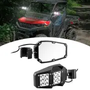 UTV Side Rear View Mirrors w/ Spot Lights For Can Am Commander 1000R 700 Max