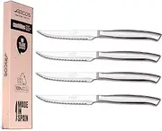 Arcos Steak Knife, Steak Knife Set, Steak Knife, Meat Knife, Meat Knife, Stainless Steel, 4 Pieces, Steak Bows, Table Knife, eco Packaging
