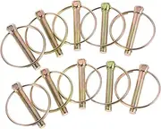 CTIRCHIU 10pcs Tractor Lynch Pins Mower Pins Ring Lock Pins Round Farm Pins Trailer Lock Pin Locking Pin Heavy Duty Pin Clips Trailer Hitch Pin Trailer Pins Ring Pin Clips Steel