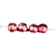 Gorgeous Rhodolite Garnet Excellent 3mm Faceted Beads | 3 mm | 4 Beads |