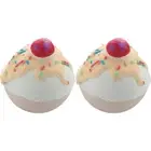 2PK Bomb Cosmetic Cherry Bathe-Well Bath Bomb Blaster Body Fragrance Tub Fizzy
