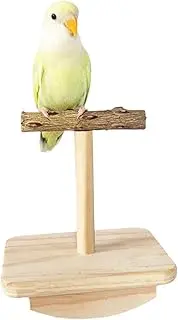 Bird Perch Rocking, Parrot Wood Swings, Natural Material, Portable Design Safe Bird Perch, Parakeet Stand Toy for Chewing and Playtime, 5.51x3.94x6.1in/9.45x6.3x9.64in