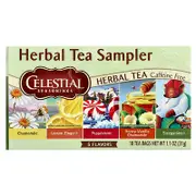 Celestial Seasonings, Herbal Tea Sampler, 5 Flavors, Caffeine Free, 18 Tea Bags, 1.1 oz (31 g)