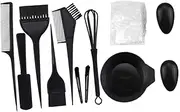 MOTHNUR 1set Hair Color Mixing Kit Hair Dye Tools Bowls Ear Tinting Brushes for Easy Neat and Clean Dye Application Salon Use