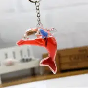 Floating Dolphin Keychain For Car Keys Ring Cute Whale Ocean Pendant Accessor CR