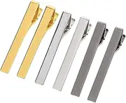 [HORIALENCE] 6pcs Elegant Metal Tie Clips for Men Tie Pinch Clips for Business Meetings Weddings and Formal Events Maintain Professional Appearance