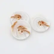 Resin Button 20PCS 4Holes Sewing Craft Round Shape for Clothes Blazer Blouse (18mm, White)