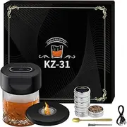 Whiskey Smoker Kit Cocktail Smoker Kit with 6 Wood Chips Smokepub Electric Cocktail Smoker for Old Fashioned Bourbon Drinks & Cocktail Lovers Gift Ideas for Men, Dad, Husband