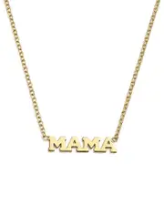 Zoe Chicco 14K Yellow Gold Itty Bitty Mama Necklace, 16