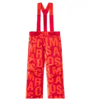 [Marc Jacobs Kids] Marc Jacobs Kids Logo printed ski salopettes Y 12 red