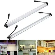 35CM 4.8W SMD5630 Milky White Transparent LED Rigid Strip Bar Cabinet Light with DC Connector DC12V TRANSPARENT PURE WHITE