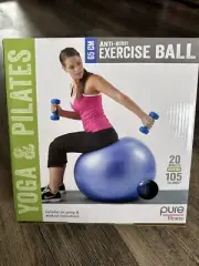 Exercise, Yoga, Pilates, Fitness 65cm Anti-Burst Core Stability Ball, 350lb