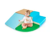 Costway Large Soft Blocks 's Climber & Crawl Foam Playset Indoor Play Set Gift 4pcs, Blue