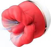 Licking Sucking Vibrator Tongue Clit Nipple G Spot Stimulator Massager Sex Toy Red