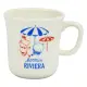 【yamaka】Moomin 嚕嚕米 復古風陶瓷馬克杯 300ml 嚕嚕米 沙灘傘(餐具雜貨)