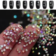 Crystal AB Rhinestone Non Hotfix Glass Stones Flat Back Beads DIY Nail Art Decor