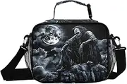 Creepy Clown Rocky Insulated Lunch Box for Women Men - Ideal for Work, Picnics - Includes Adjustable Shoulder Strap