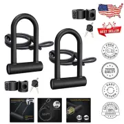 Compact Bike U Lock with Installation Bracket - Perfect for Cyclists on the Go