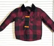 Buffalo David Bitton Jacket New 2T Red Black Checked Lined Very Warm Boys Girls
