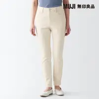 在飛比找momo購物網優惠-【MUJI 無印良品】女有機棉混彈性丹寧合身褲(原色)