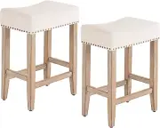 Bar Stools Set of 2,25.7 Inch Counter Height Bar Stools,Upholstered Kitchen Bars