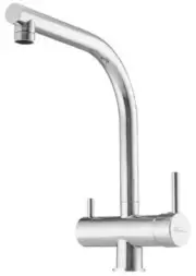 Oliveri ESSENTIALS SQUARE GOOSE NECK FILTER TAP 340mm 3-Way Polished Chrome