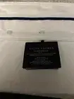 Ralph Lauren Twin Flat Sheet Palmer White Organic Cotton Percale Navy Stripe New
