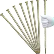 16 Inch Rebar Stakes - 1/2 Diameter Galvanized Steel Ground yellow