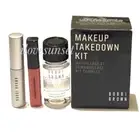 NIB {Bobbi Brown} Makeup Takedown Kit 3 Pc Kit Mascara~Lip Gloss~Makeup Remover
