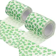 Generic 2 Rolls Tissue Paper Toilet Paper Roll Bathroom Tissue Roll Green Napkin Rv Toilet Paper Holder Spindle Gel Rolll Bowl Printed Paper Napkins Toilet Napkins Wood Pulp