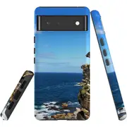 For Google Pixel 6 Case, Shielding Back Cover,Ocean Cliffs