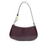 [Staud] Staud Ollie Curved-handle Leather Shoulder Bag ONE SIZE PURPLE