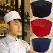 Cooking Chef Hat Kitchen Restaurant Service Flat Top Mesh Breathable Beanie Cap