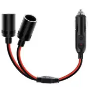 Nilight 1 to 2 Car Cigarette Lighter Splitter Plug Socket with 15A Inline Fuse