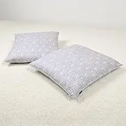 Meisenban W3401200 Floor Cushion Cover, Stylish, 100% Cotton, Scandinavian, Gray, Simple, Line, Style Decor, 21.7 x 23.2 inches (55 x 59 cm), Set of 2