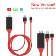 2M HDMI Audio Video Cable Phone to HDTV TV Adapter for iPhone 14 13 12 11 8 iPad