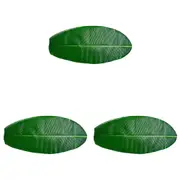 3x Annabel Trends Dining Table Runner Decorative Placemat Tropical Leaf Green