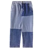 [Rylee + Cru] Rylee + Cru Patchwork straight jeans Y 10/12 blue