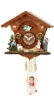 Kuckulino Black Forest Clock with quartz movement and cuckoo ch.. TU 2047 SQ NEW
