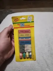 KMart issued 10 piece eraser set NOS never opened rubber made in Korea