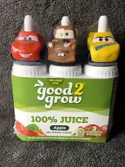 Good 2 Grow Juice & Toppers Disney Cars - Lightning McQueen Dinoco Mater Set NEW