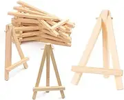 Mini Wood Ease,16Pcs Desk Display Easel Stand,Small Wooden Easel Stand Art Craft Painting Triangle Easels,Wooden Mini Easel Stand Artist Easel Wood Artist Triangle Card Stand,Mini Artist Wooden Easel