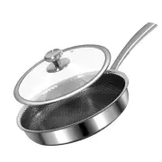 Hybrid Nonstick Frying Pan With Lid-12 Inch Stainless Steel Skillets-cooking ...