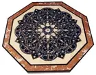 Octagon Marble Dining Table Top Antique Design Inlay Work Living Room Table