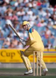 Tom Moody batting for Australia during the World Cup match be- Old Cricket Photo