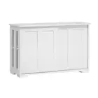 NNEDSZ Buffet Sideboard Cabinet White Doors Storage Shelf Cupboard Hallway Table