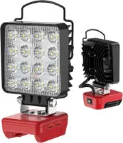 Portable LED Work Light FloodLight For Milwaukee 18V Battery Flashlight USB