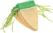 EPIGEIST 6Pcs Easter Carrot Shaped Drawstring Bags Bunny Present Pouches for Candy Treats for Easter Egg Hunt Spring Parties Birthdays Showers Ample Storage Chic Design