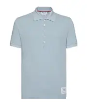 Thom Browne 4-Bar Short-Sleeved Polo Shirt 1,2,3,4,5 blue